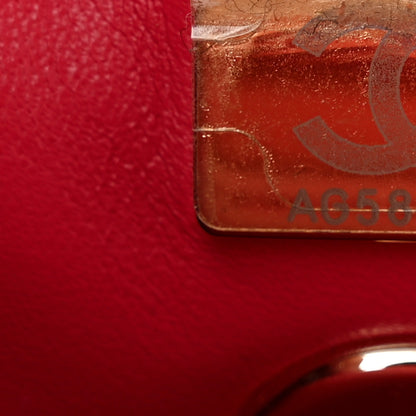 Chanel Caviar Quilted Mini Coco Handle Flap Red 7 of 11