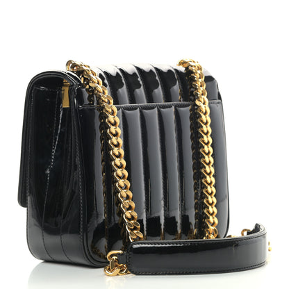 Saint Laurent Patent Calfskin Matelasse Monogram Medium Vicky Chain Bag Black 2 of 10