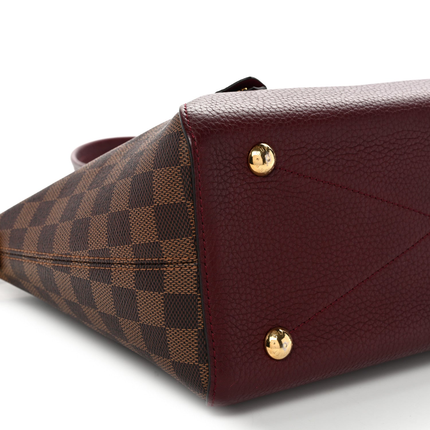 Louis Vuitton Damier Ebene Cuir Taurillon Hyde Park Fuchsia