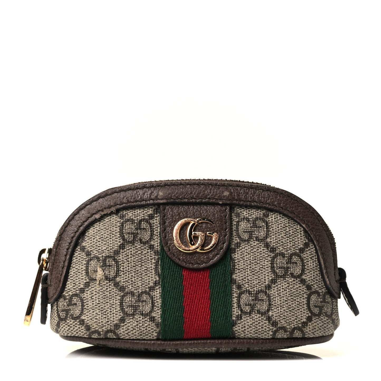 GG Supreme Monogram Web Ophidia Dome Key Pouch Beige New Acero