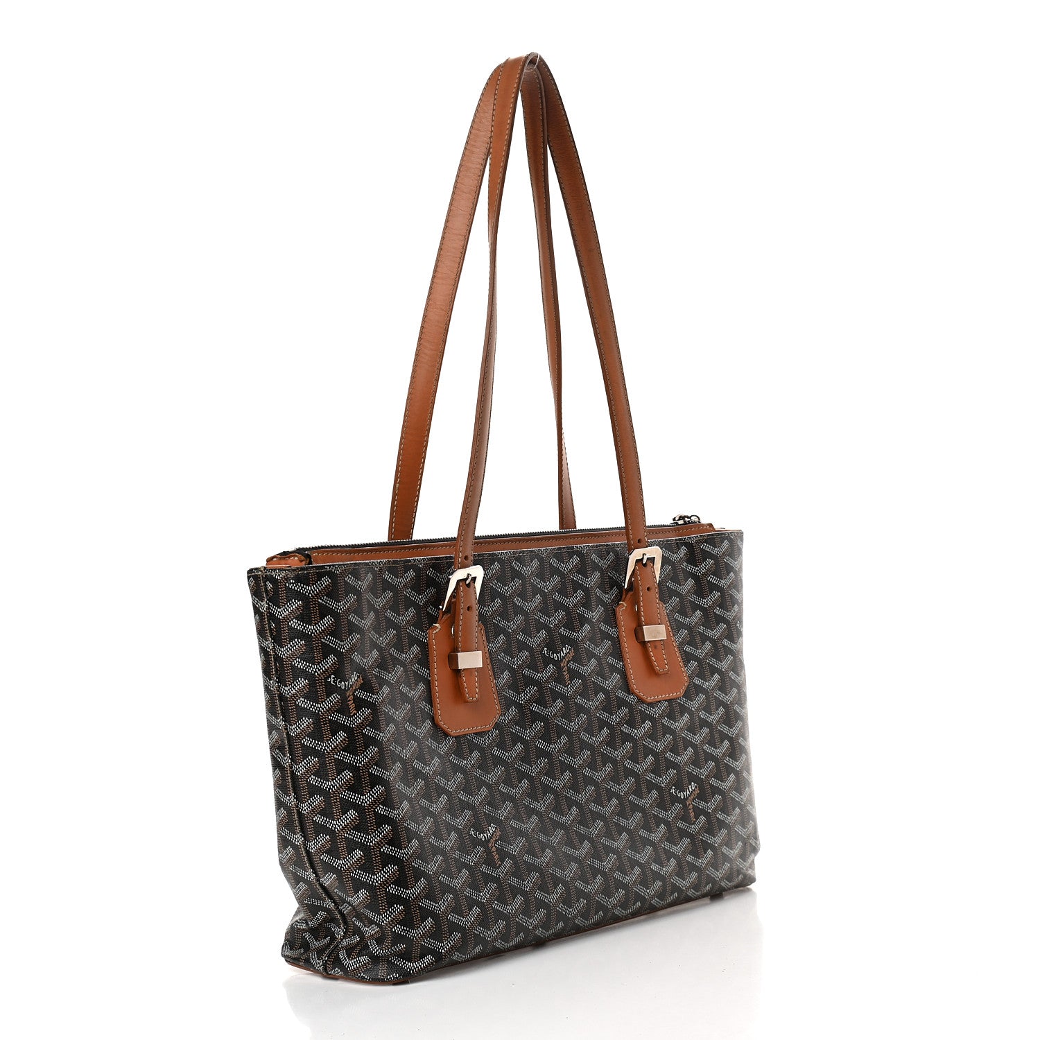 Goyard Goyardine Sac Marie Galante MM Black Gold 2 of 8