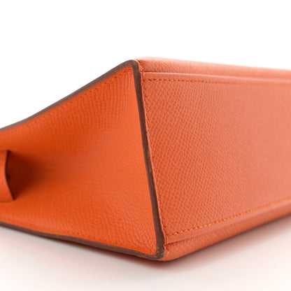 Hermes Epsom Kelly Pochette Clutch Orange 8 of 12