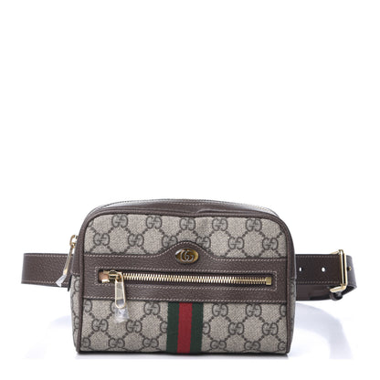 Gucci GG Supreme Monogram Web Small Ophidia Belt Bag 85 34 Dark Brown 1 of 9
