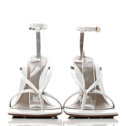 Bottega Veneta Lambskin Stretch Multi Strap 90mm Sandals 39 Optic White 2 of 5