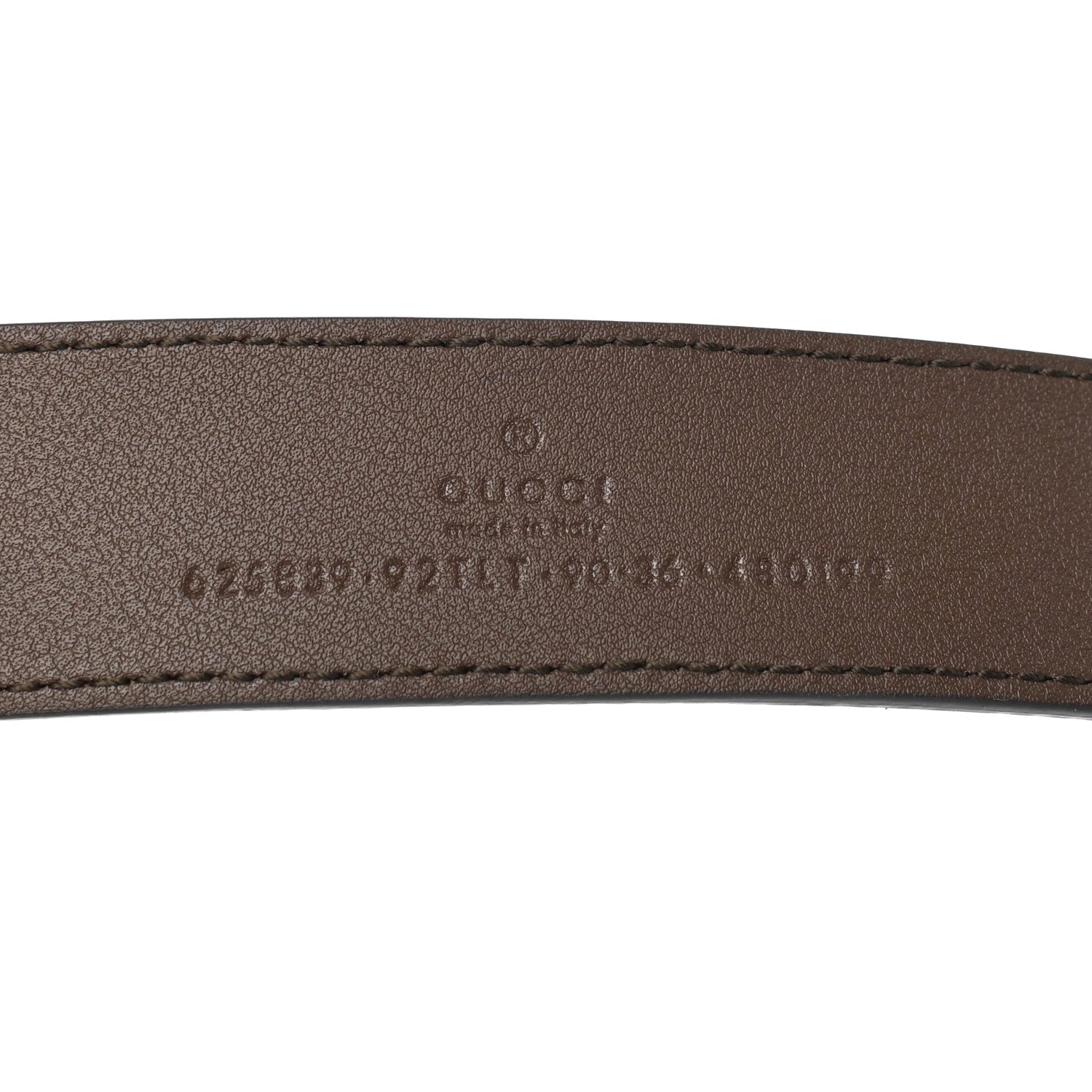 Gucci GG Supreme Monogram Matte Plutone Calfskin Double G 30mm Belt 90 36 Beige Ebony New Acero 5 of 5