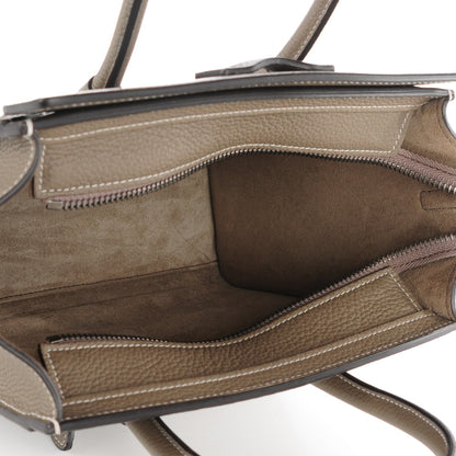 Celine Drummed Calfskin Nano Luggage Souris 6 of 8