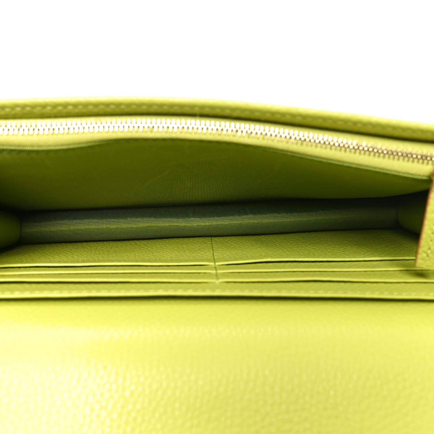 Gucci Dollar Calfskin Mini GG Marmont Chain Wallet Beige Bright Green 5 of 9