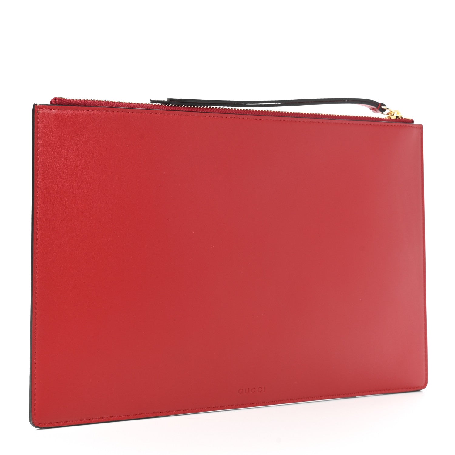 Gucci GG Supreme Monogram Bosco Patch Zip Pouch Beige Malva Hibiscus Red 3 of 8