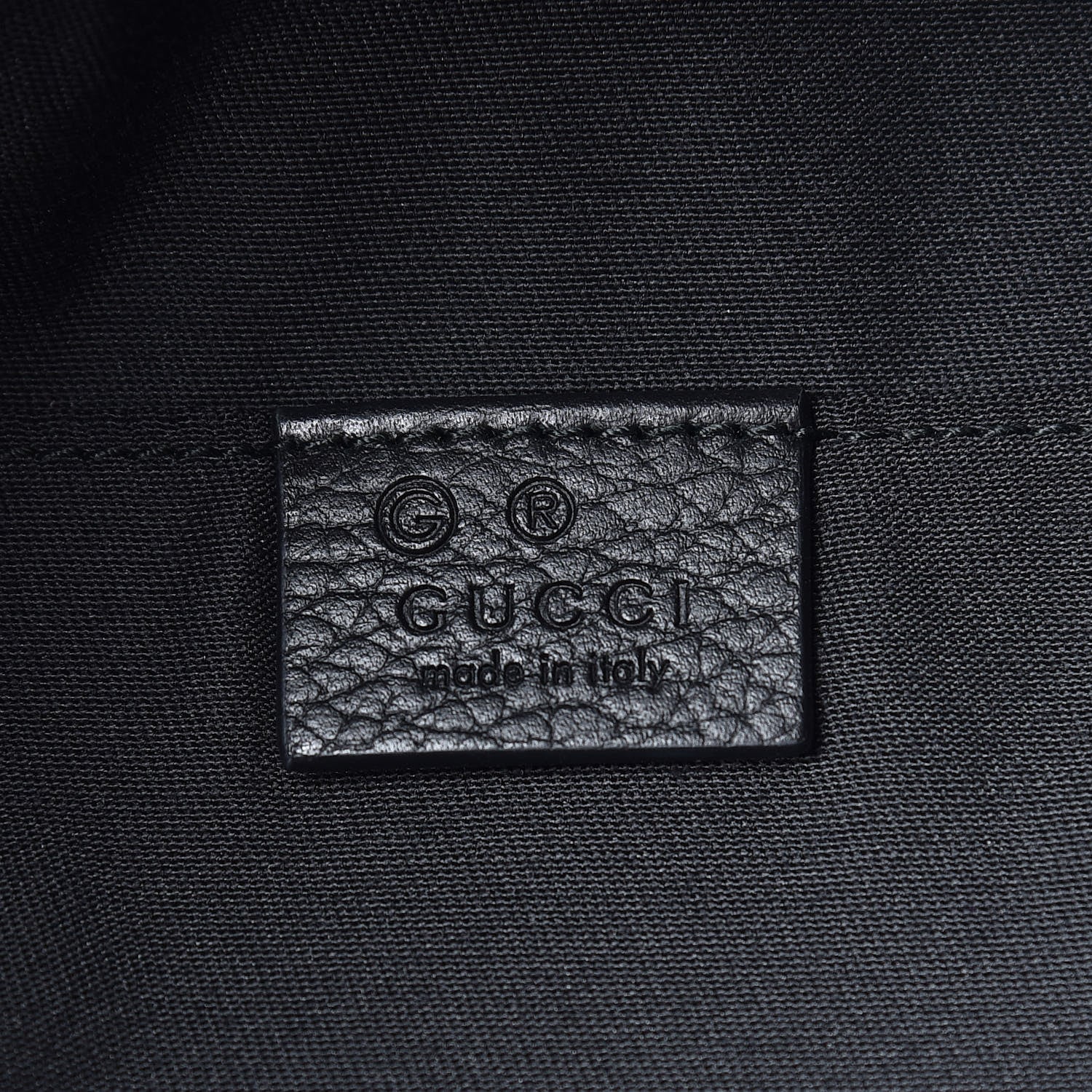 Gucci Nylon Monogram Fanny Pack Belt Bag Black 9 of 11