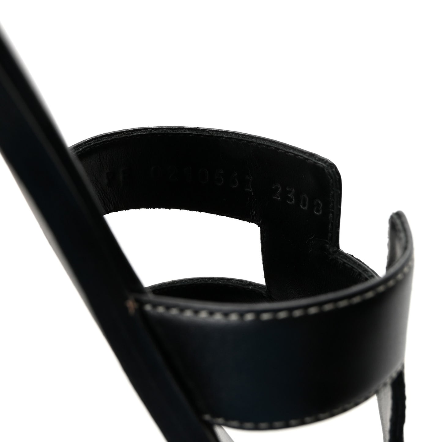 Box Calfskin Oran Sandals 38 Black
