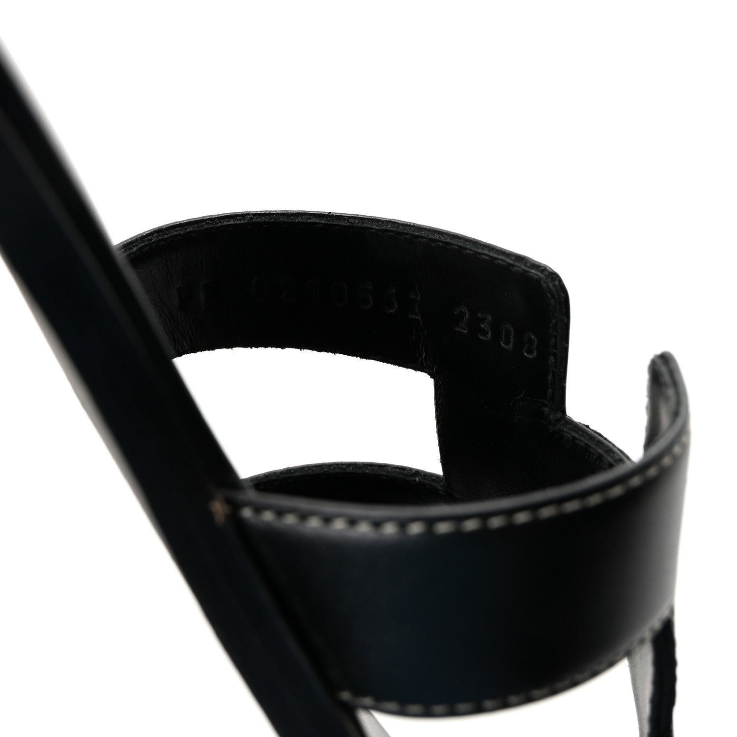 Hermes Box Calfskin Oran Sandals 38 Black 9 of 10