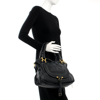 Chloe Calfskin Small Marcie Satchel Black 3 of 17