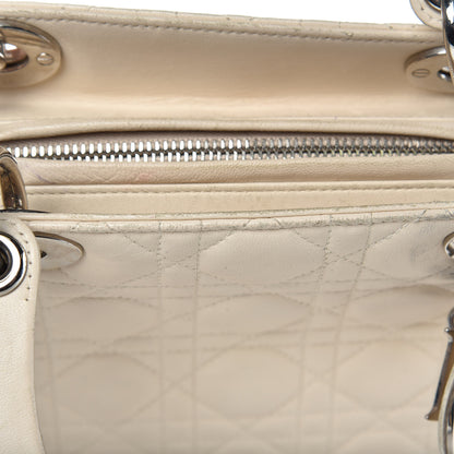 Christian Dior Lambskin Cannage Medium Lady Dior White 11 of 21