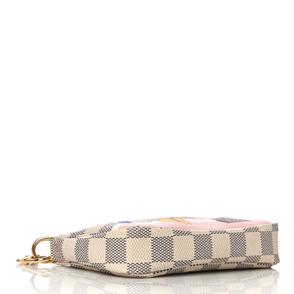 Louis Vuitton Damier Azur 2018 Christmas Animation Mini Pochette Accessories 4 of 11