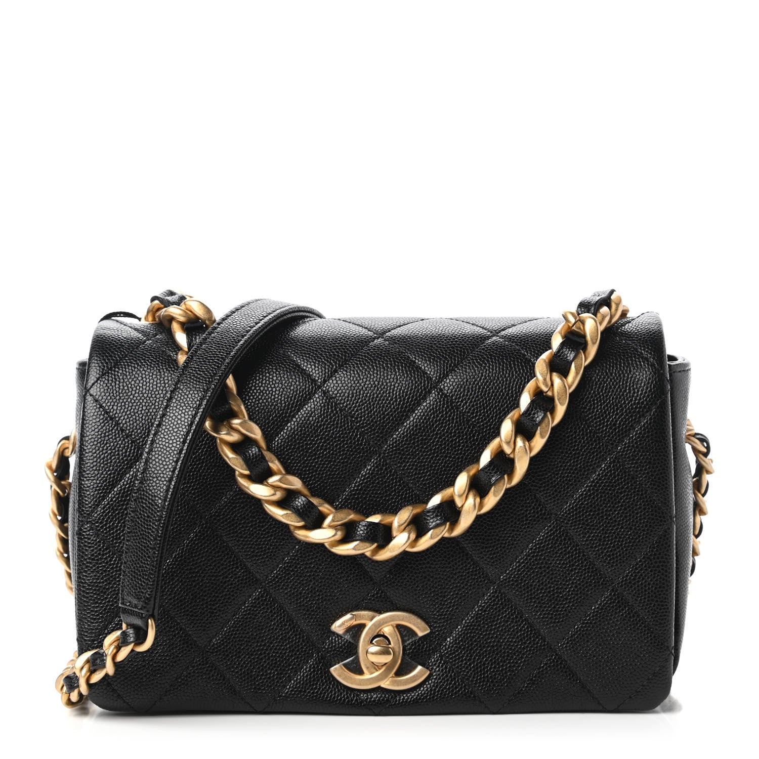 Chanel Caviar Quilted Small Fashion Therapy Flap Bag Black 1 of 11
