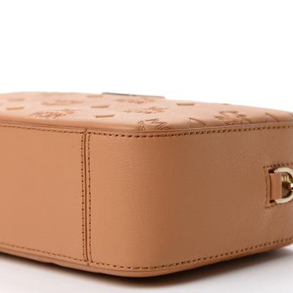 MCM Calfskin Ottomar Monogram Klara Crossbody Bag Sandstone 7 of 9