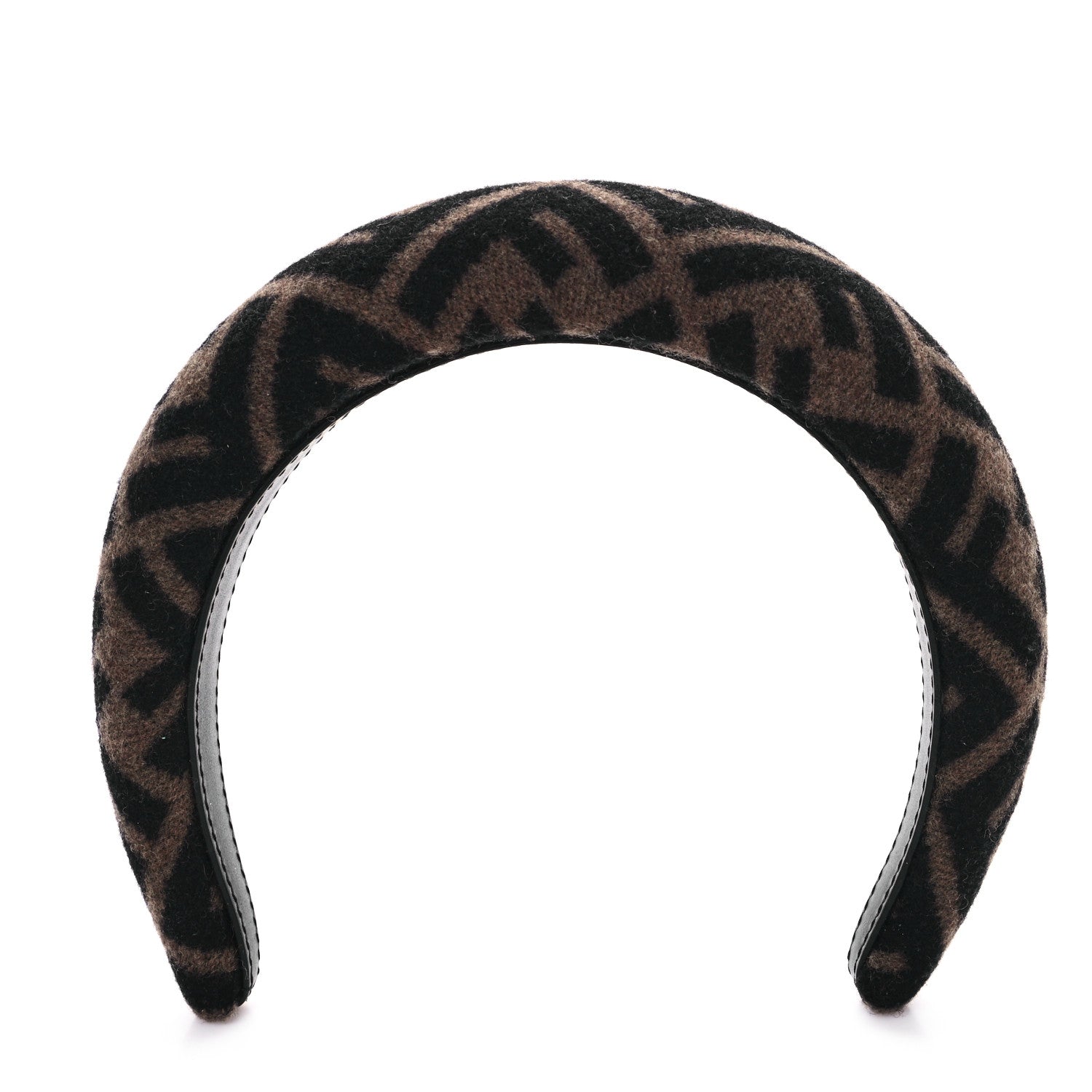 Fendi Wool Cashmere FF Logo Headband Tobacco 3 of 4