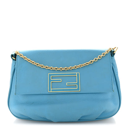 Fendi Vitello Flamingo Enamel Fendista Pouchette Crossbody Maldives 1 of 10