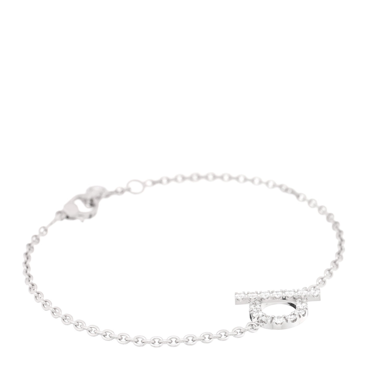 Hermes 18K White Gold Diamond Finesse Bracelet ST 1 of 4