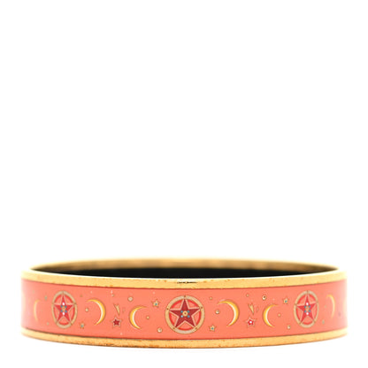 Hermes Enamel Printed Wide Moon Stars Bracelet 70 3 of 7