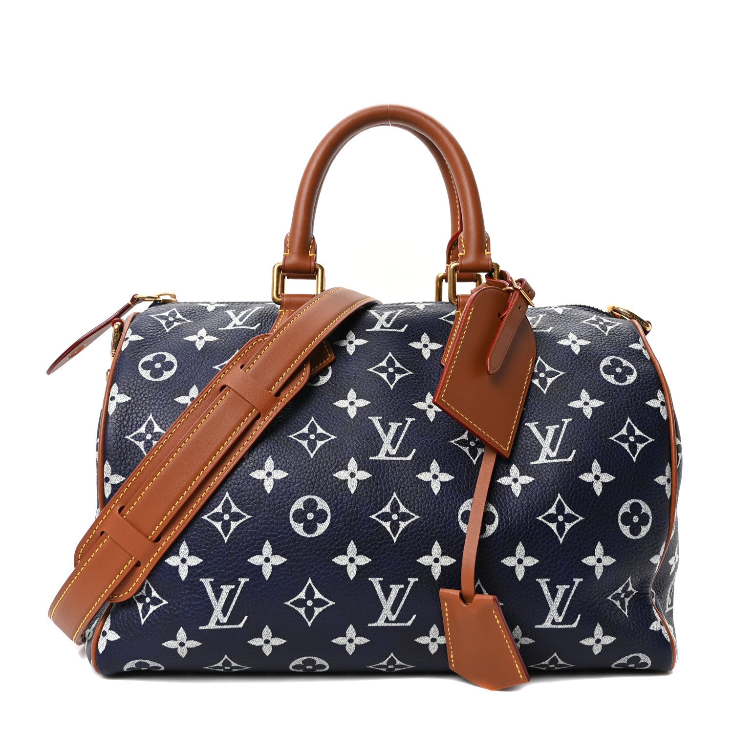 Louis Vuitton Calfskin Monogram Speedy P9 Bandouliere 30 Indigo 1 of 11