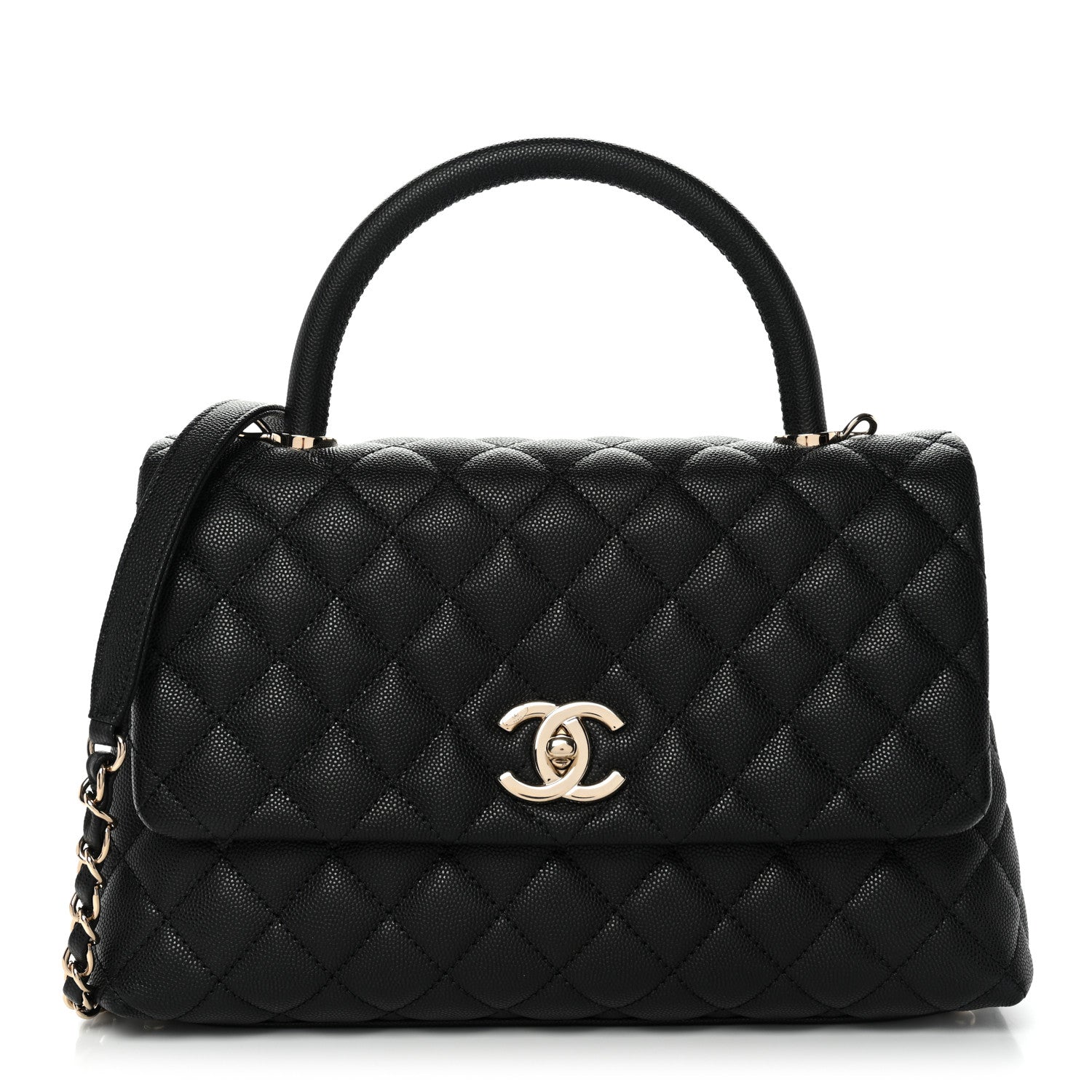 Chanel Caviar Quilted Small Coco Handle Flap Black 1 of 11