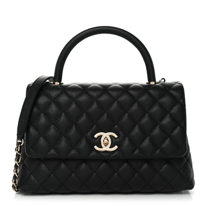 Chanel Caviar Quilted Small Coco Handle Flap Black 1 of 11
