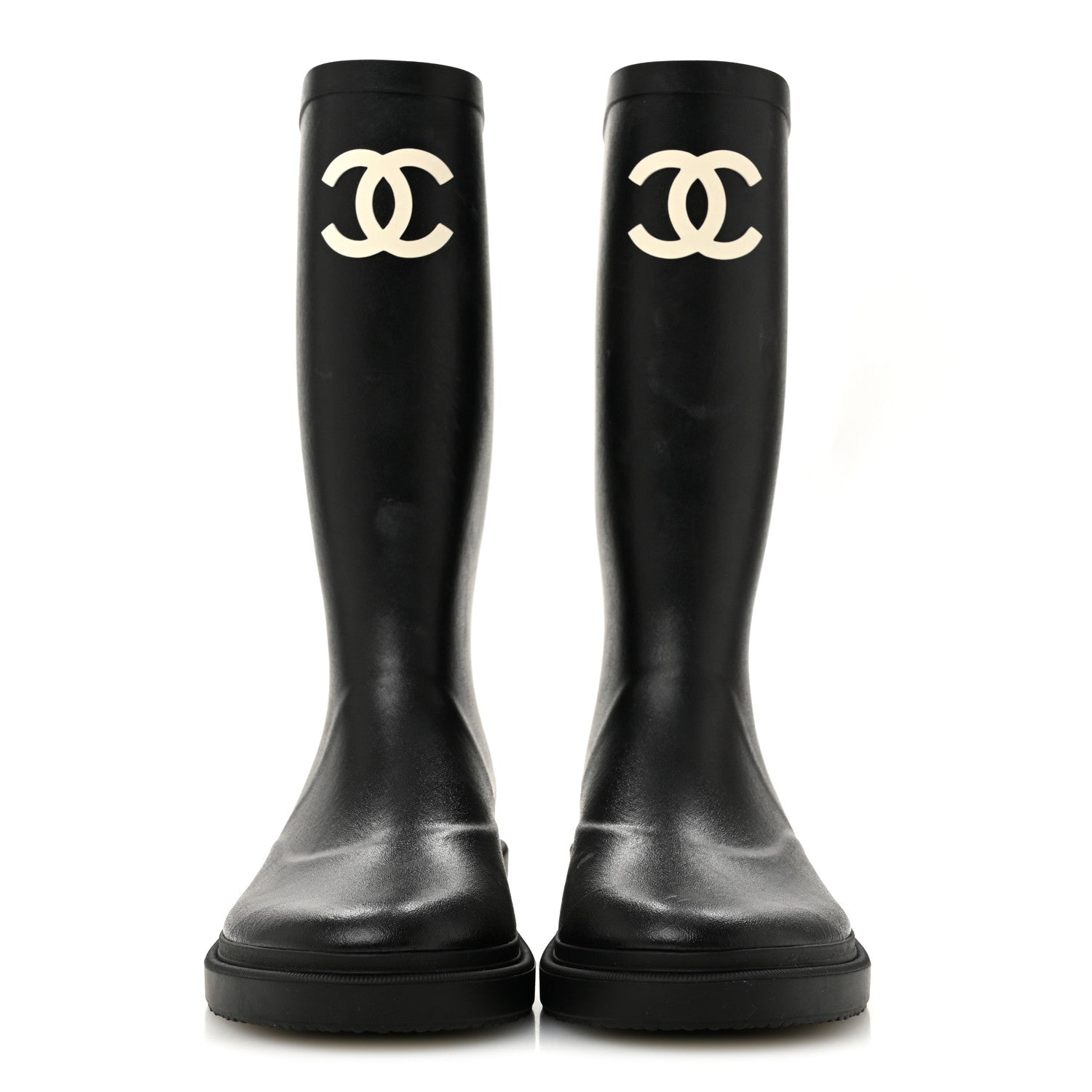 Chanel Caoutchouk CC High Boots 37 Black 1923347 – FASHIONPHILE