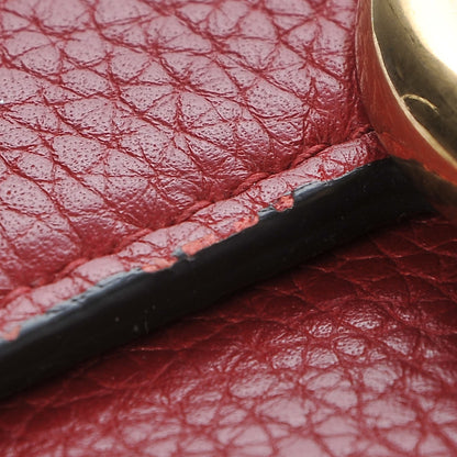 Gucci Calfskin GG Marmont Chain Wallet Vulcanic Red 8 of 10