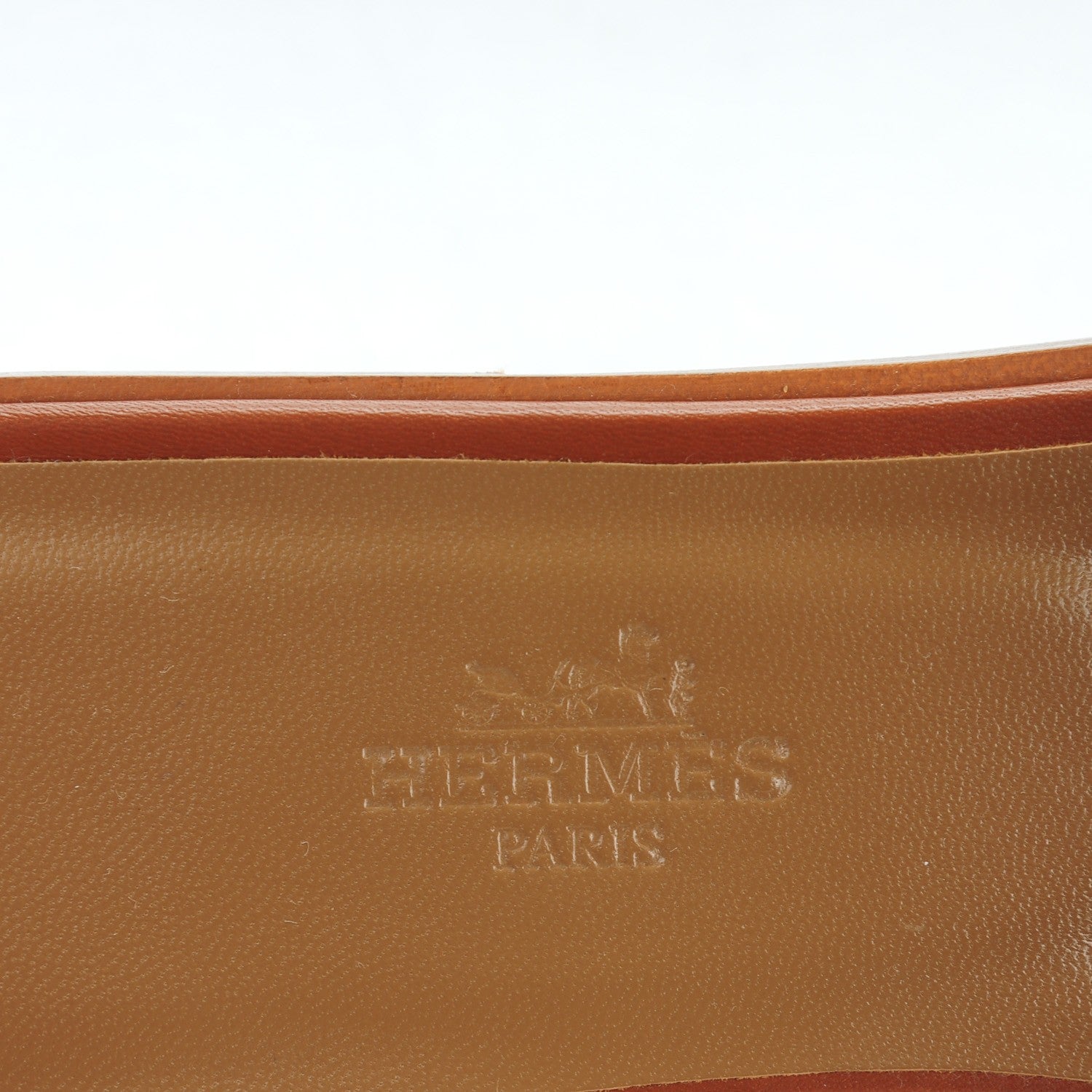 Hermes Box Calfskin Oran Sandals 36.5 Gold 7 of 8