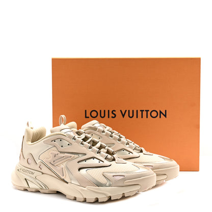Louis Vuitton Metallic Canvas Mesh Mens LV Runner Tatic Sneakers 9 Beige 15 of 15
