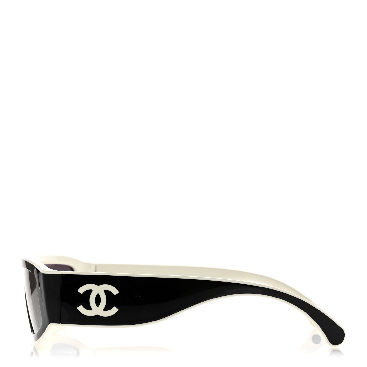 Chanel Acetate Cat Eye Sunglasses 6057 White Black 3 of 8