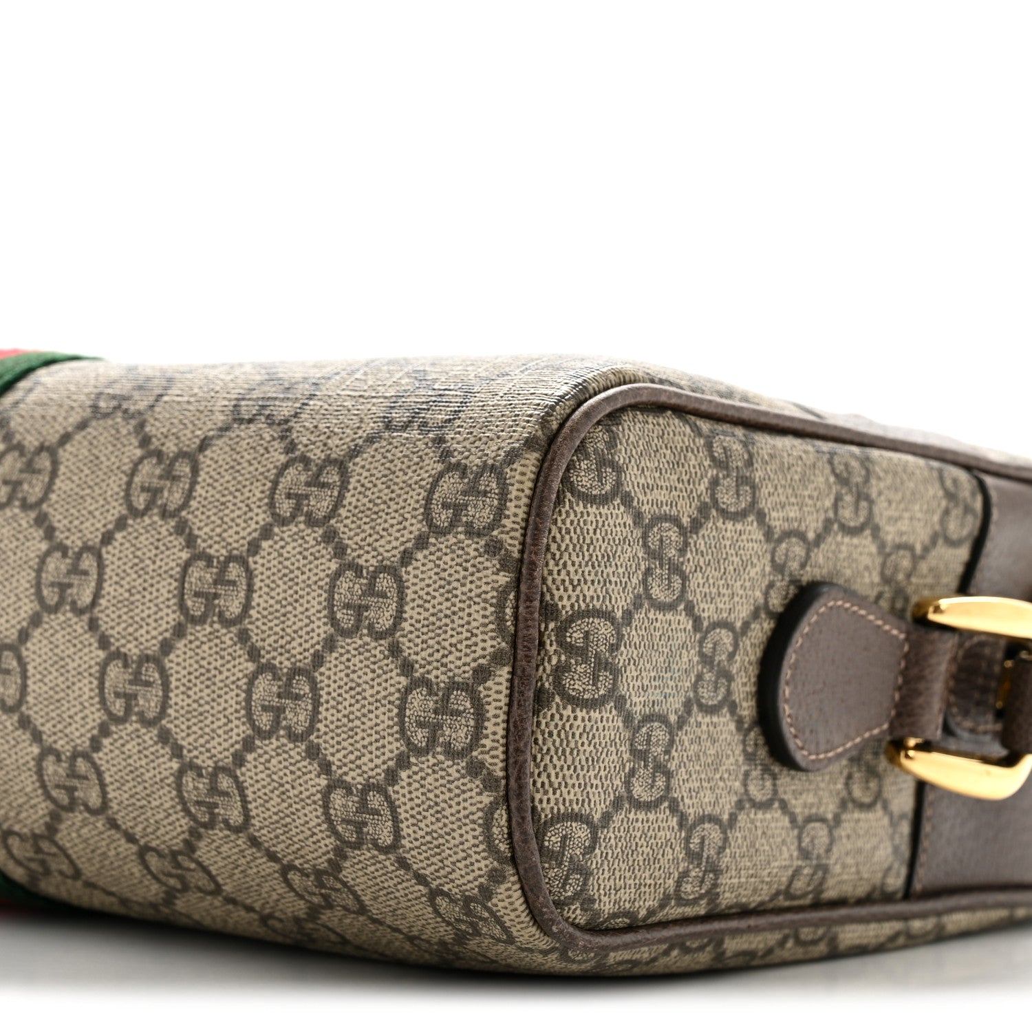 Gucci GG Supreme Monogram Web Small Ophidia Shoulder Bag Brown 10 of 13