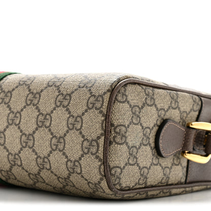 Gucci GG Supreme Monogram Web Small Ophidia Shoulder Bag Brown 10 of 13