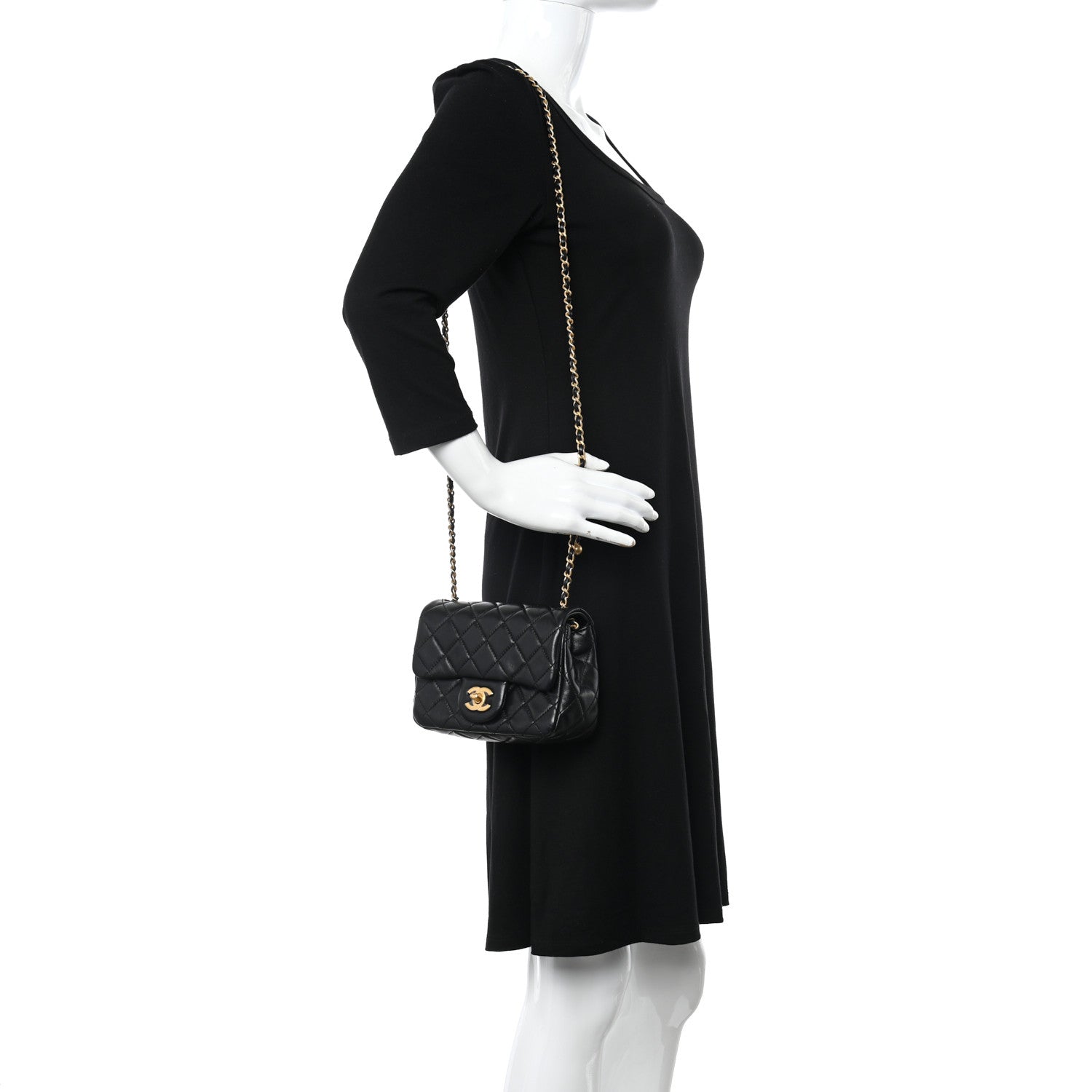 Chanel Lambskin Quilted Mini Pearl Crush Flap Black 2 of 11