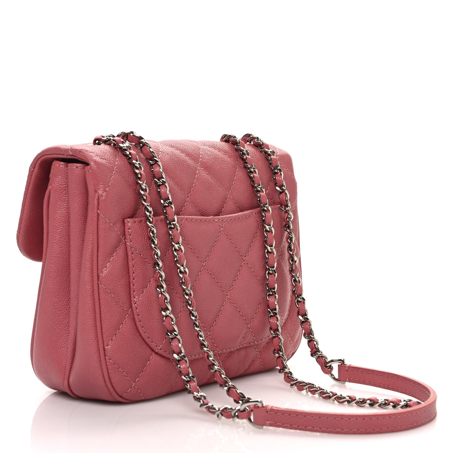 Caviar Quilted Small Urban Companion Flap Pink