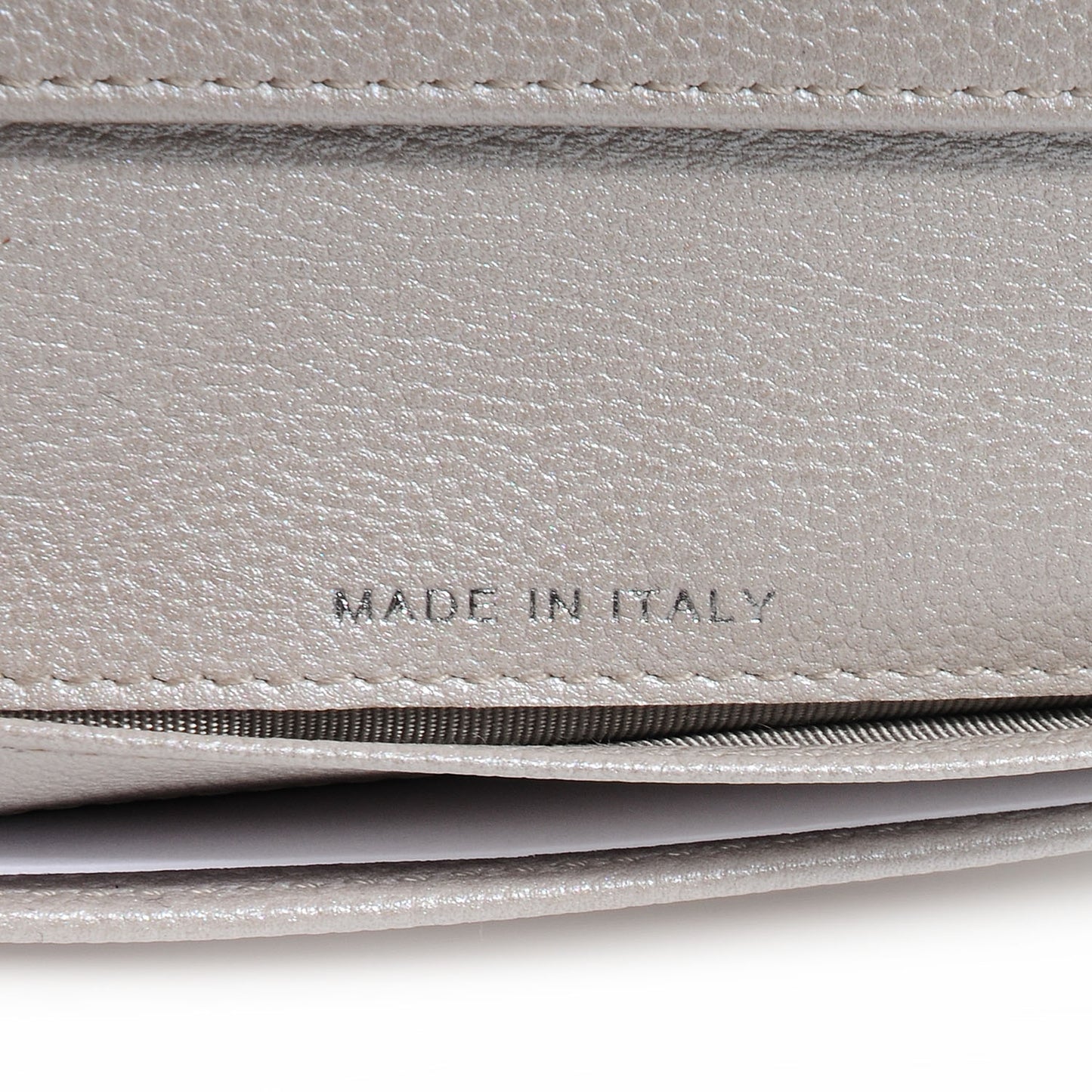 Caviar French Compact Wallet Silver