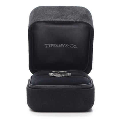 Tiffany Platinum Diamond 3mm Half Circle Wedding Band Ring 52 6 6 of 6