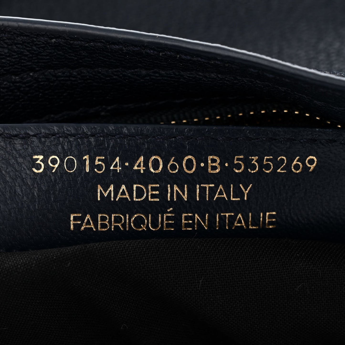 Chevre Gold Metallic Edge Hardware City Bleu Nuit Dark Sea