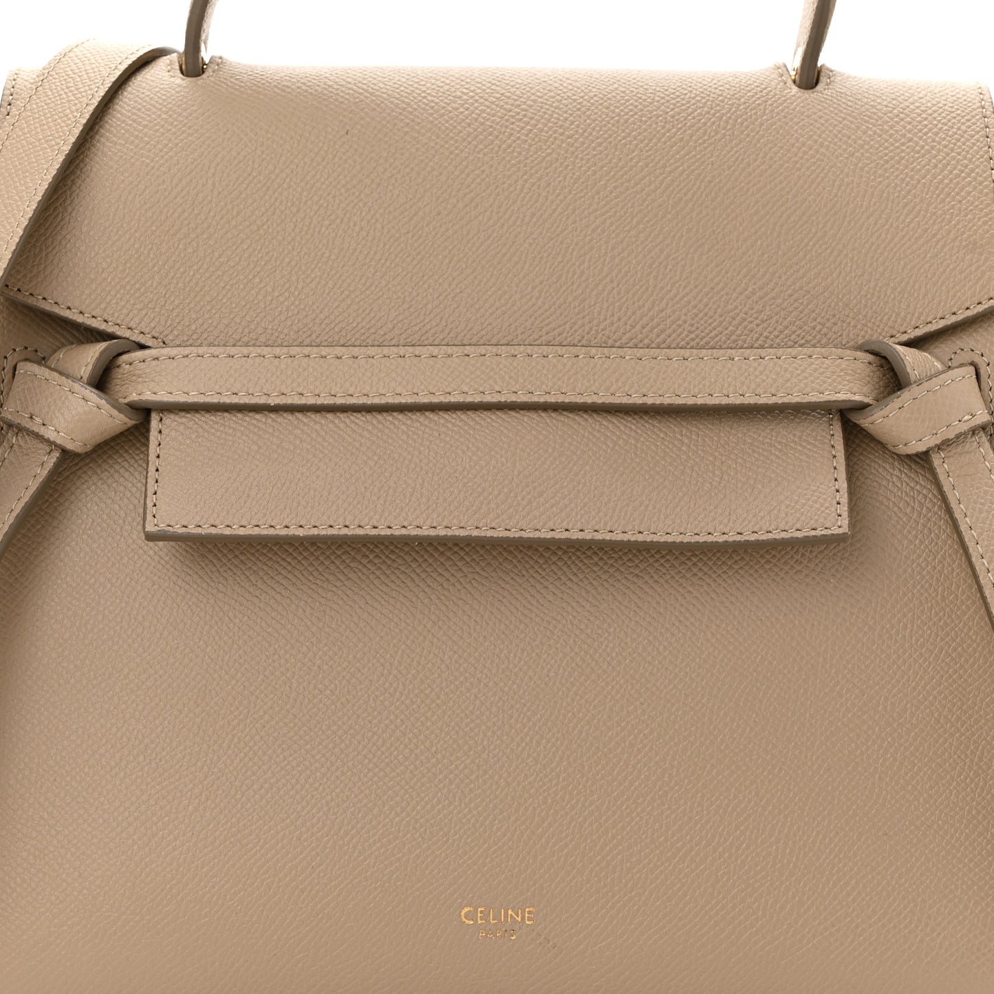 Grained Calfskin Micro Belt Bag Light Taupe
