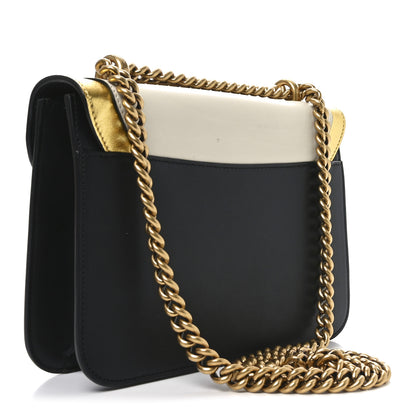 Gucci Calfskin Peony Medium Chain Shoulder Bag Black 3 of 11