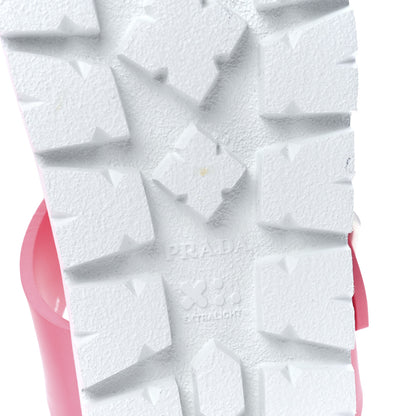 Prada EVA Rubber Buckled Lug Sole 20mm Thong Sandals 37 Begonia 5 of 7