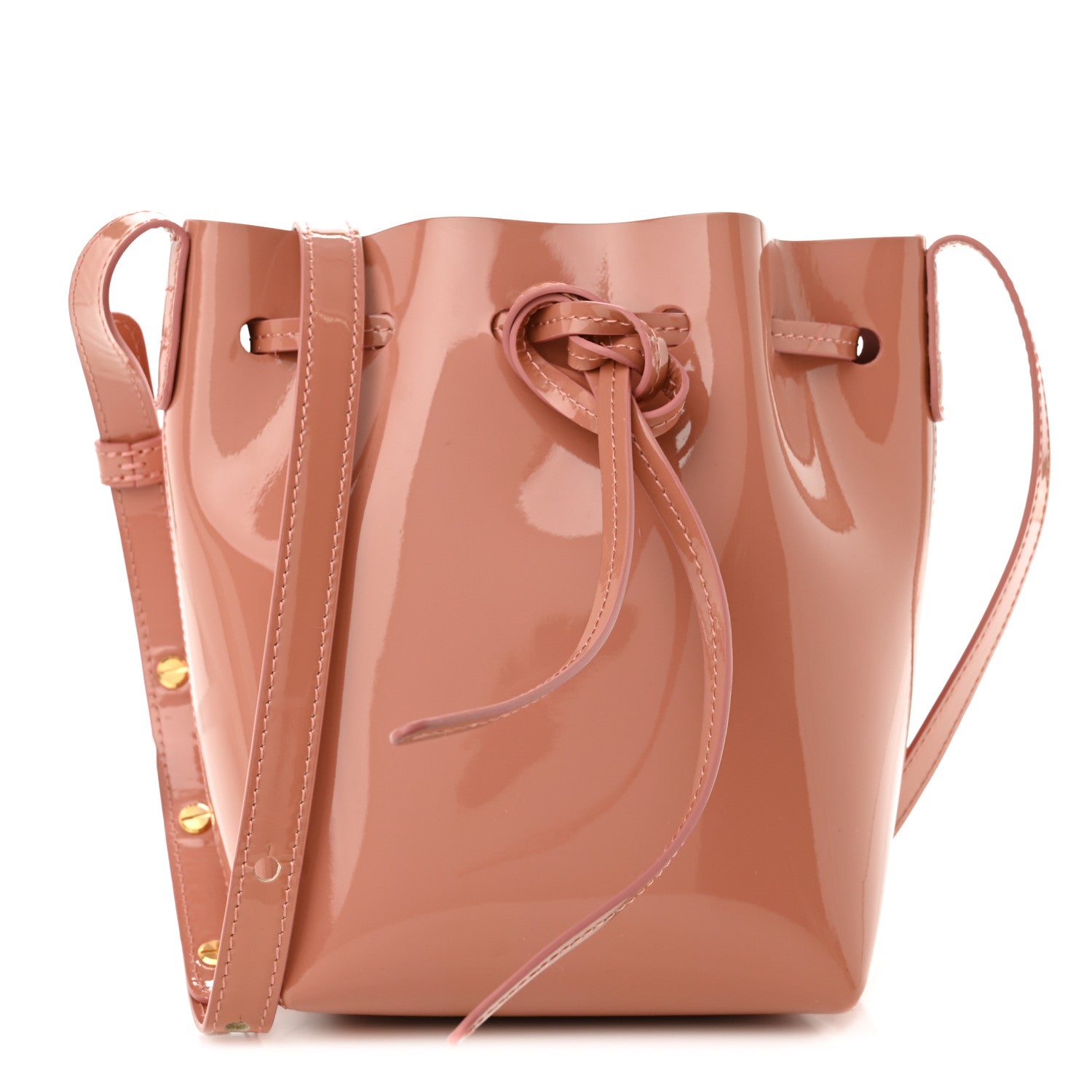 Mansur Gavriel Patent Calfskin Mini Mini Bucket Blush 1 of 8