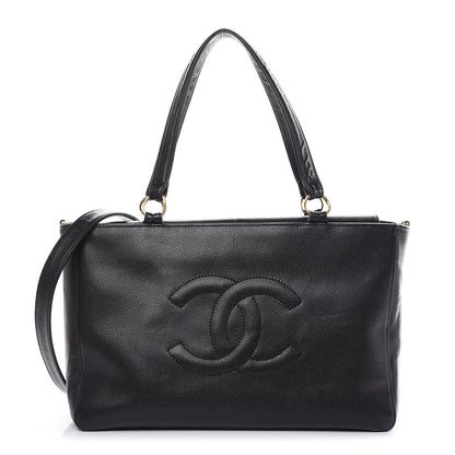 Chanel Caviar Large CC Shoulder Bag Black 1 of 13