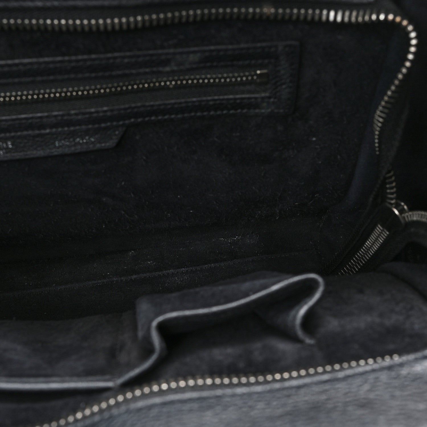 Celine Drummed Calfskin Mini Luggage Black 10 of 12