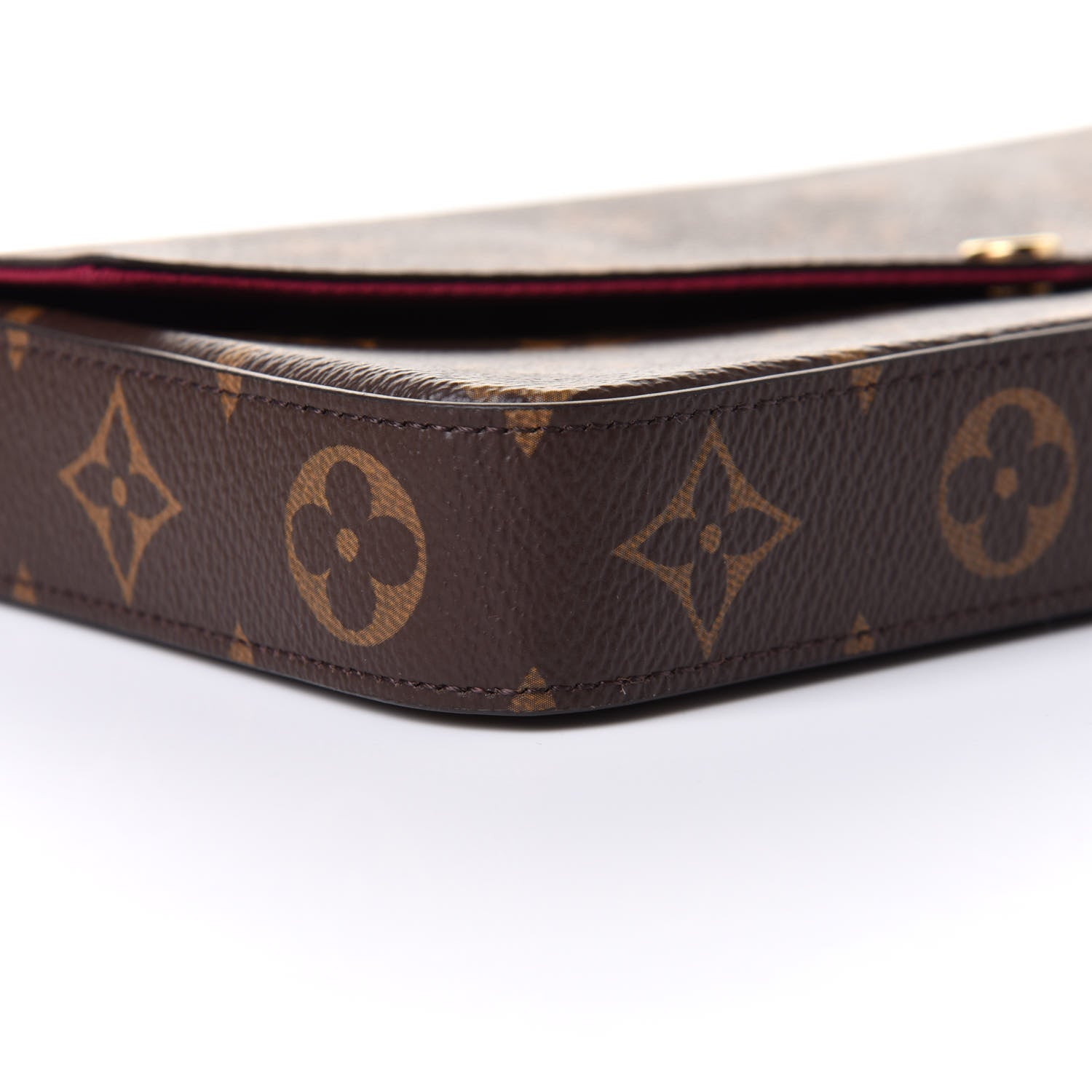 Louis Vuitton Monogram Pochette Felicie Chain Wallet Fuchsia 9 of 11