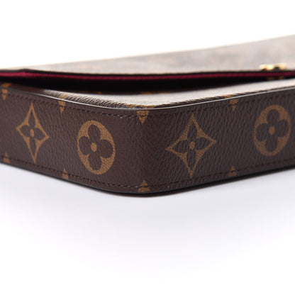Louis Vuitton Monogram Pochette Felicie Chain Wallet Fuchsia 9 of 11