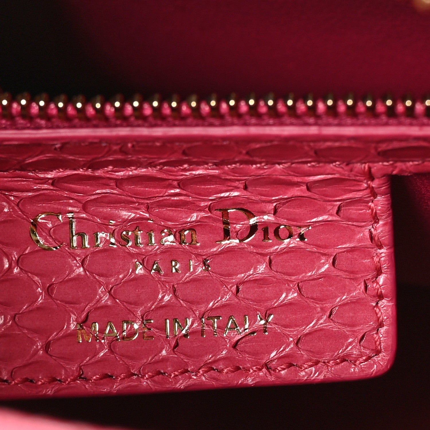Christian Dior Snakeskin Medium Lady Dior Pink 6 of 10