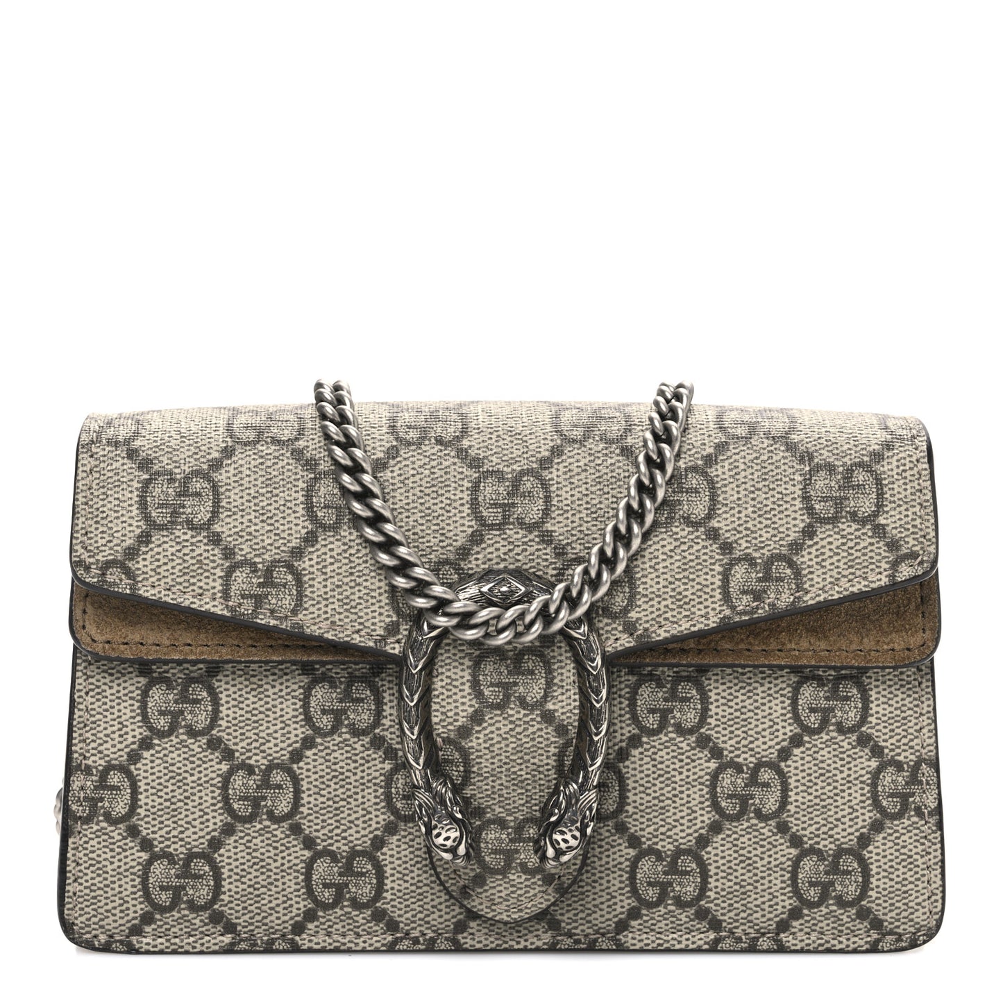 GG Supreme Monogram Super Mini Dionysus Shoulder Bag Taupe