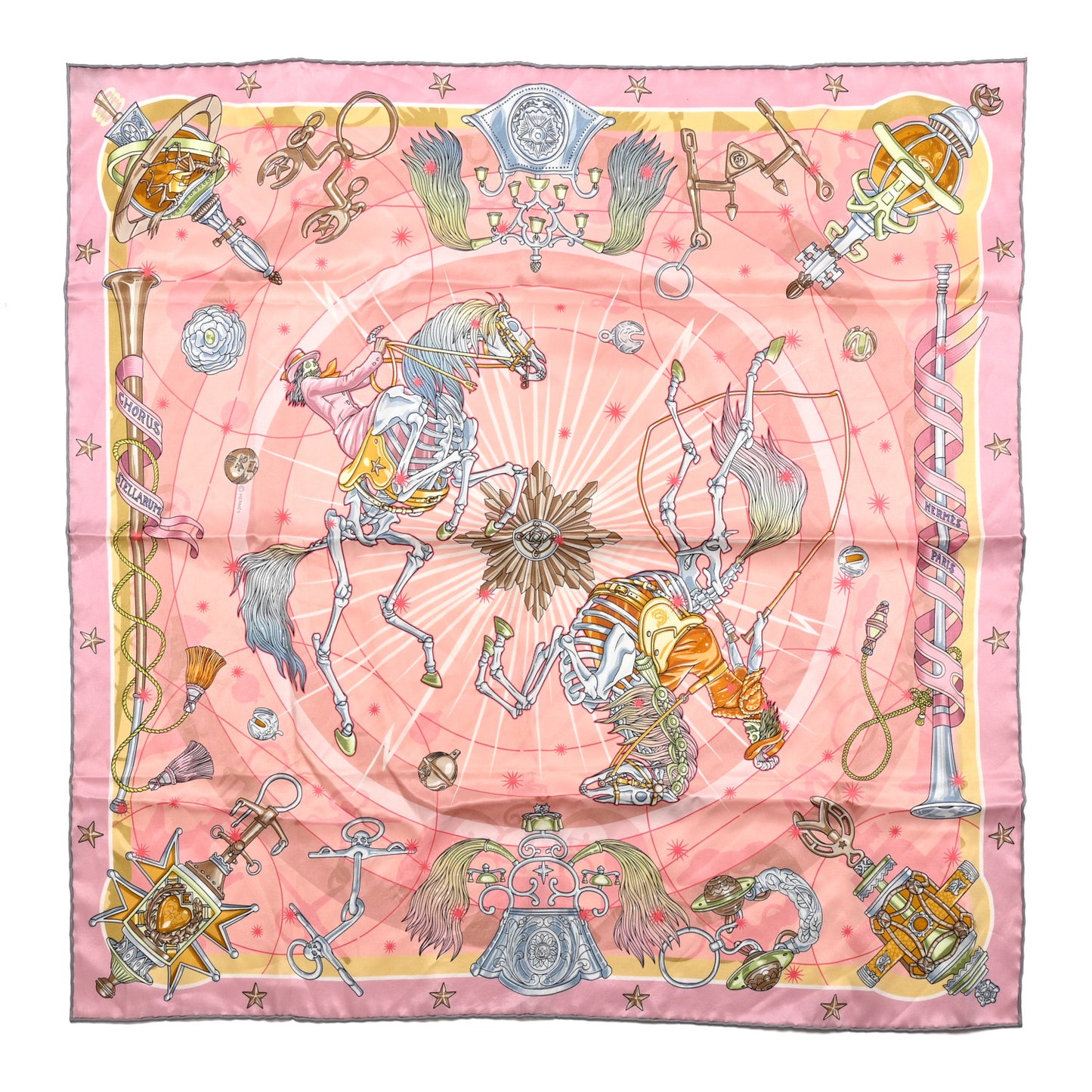 Silk Chorus Stellarum Scarf 70 Rose Poudre Gris